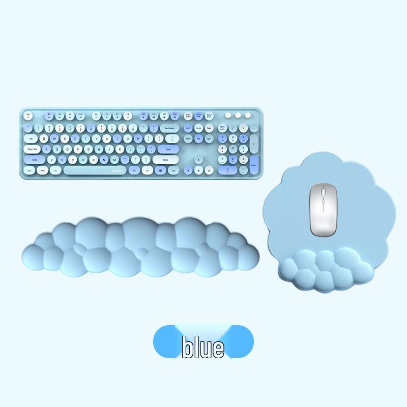 Cross-Border Cloud Memory Foam Keyboard Wrist Rest - Large Non-Slip Desktop Support