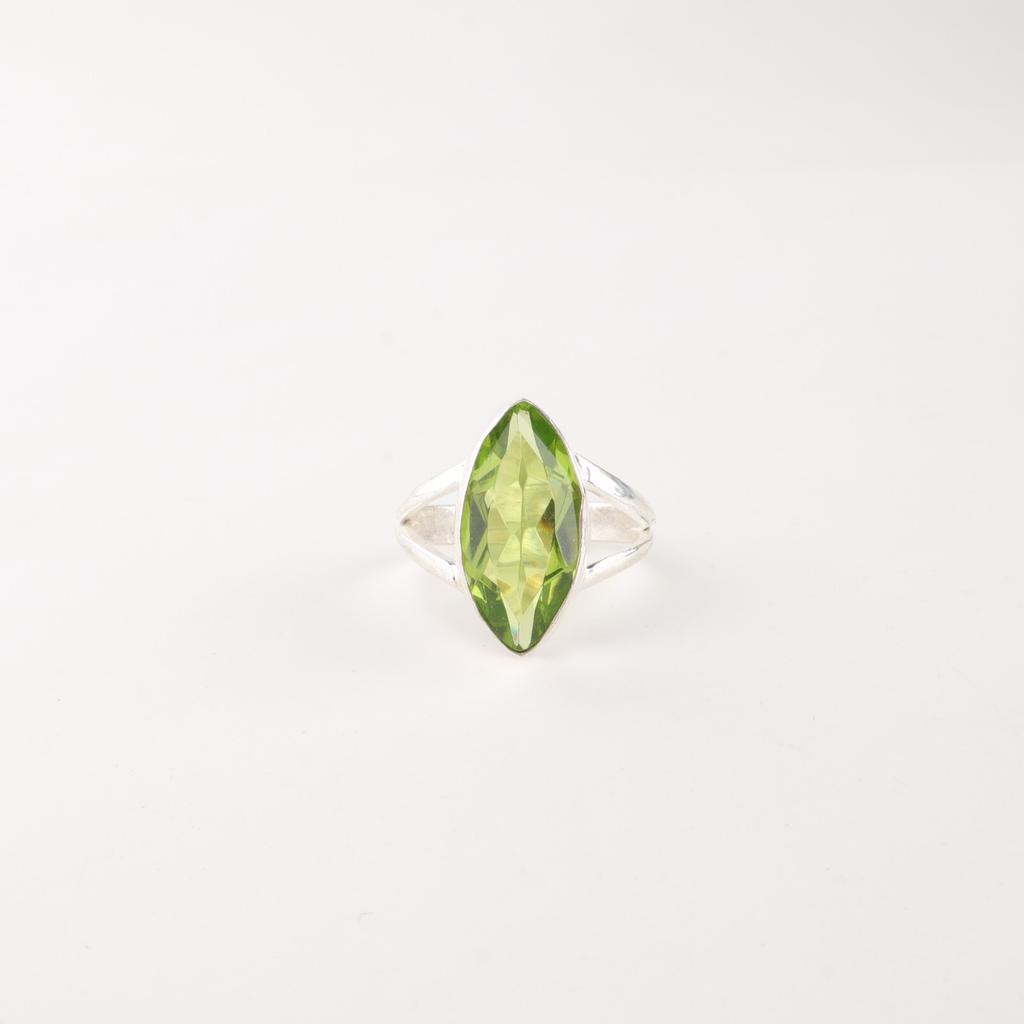 Peridot Gemstone 925 Sterling Silver Jewelry Handcrafted Stylish Ring For Women RR-23-10
