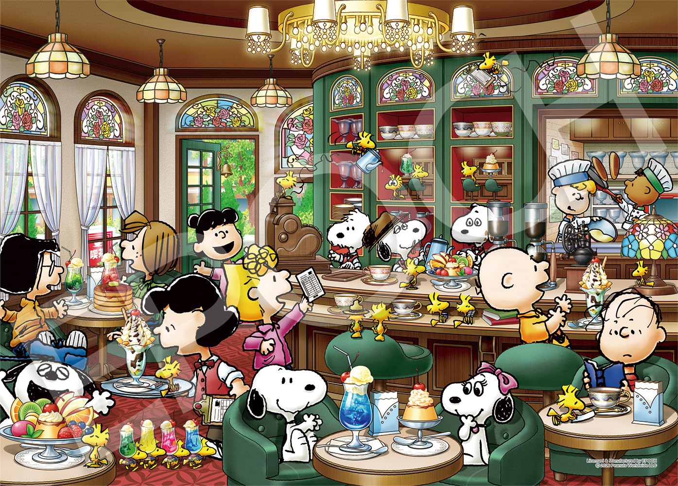 

EPOCH Jigsaw Puzzle PEANUTS Cafe Snoopy x with and Score Ticket 500-Piece (38 53cm) 07-470s Glue, Spatula,