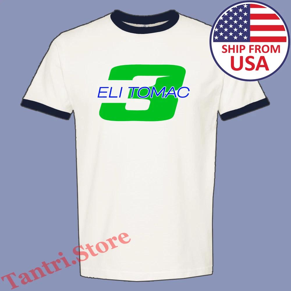 Eli Tomac 3 Motocross Champion Men s Ringer Navy Size S to 3XL 2XL