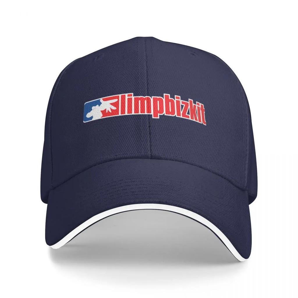 Limp Bizkit Rapcore Beyzbol Şapkası - Erkek, kadın ve çocuklar için gündelik unisex şapka - Kırmızı/beyaz/mavi süslemeli siyah