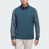 Adidas Go-To Quarter-Zip Jacket Retro Sports Stand Collar Color Block Logo Golf Half-Zip Jacket Men Jacket Arctic-Blue IB2005