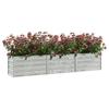 Garden Raised Bed 240x40x45 Cm Galvanized Steel Silver