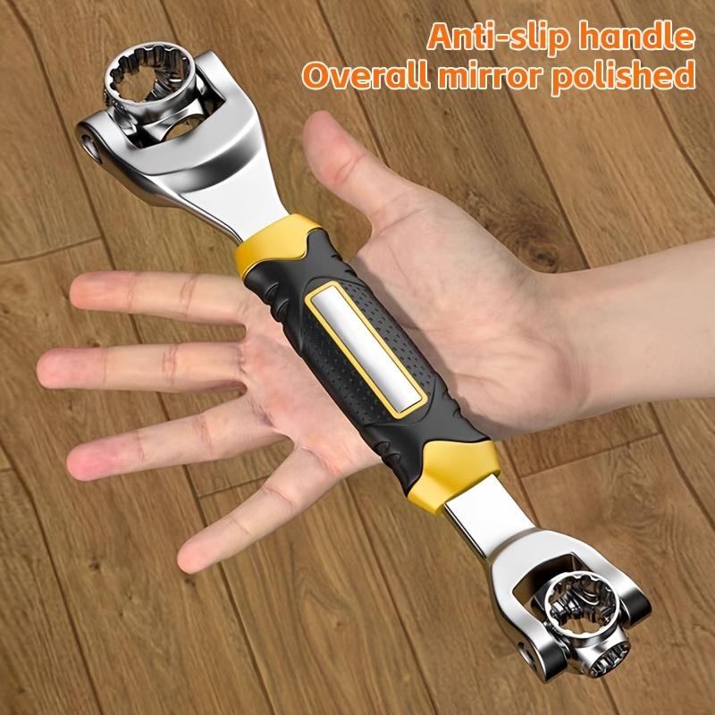 52 In 1 Tooth Shaped Multifunctional Wrench Socket Metric 360 Degree Multifunctional Sleeve Wrench Tool 8-19mm, 12 Tooth Non-magnetic Ratchet