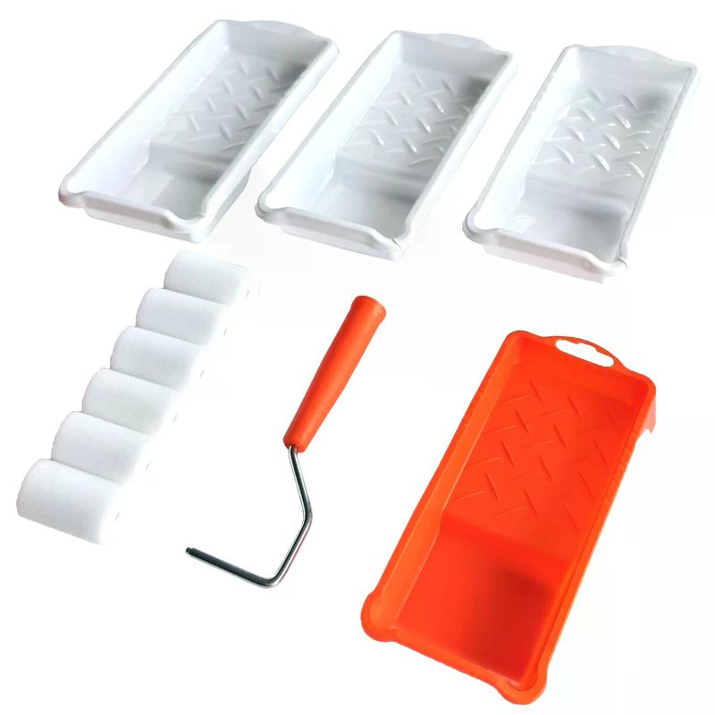 Kit de Rodillo de Pintura Pequeño de 2 Pulgadas Rodillo de Pintura de Espuma de Alta Densidad Forro de Bandeja de Pintura Para Herramientas de Pintura de Pared