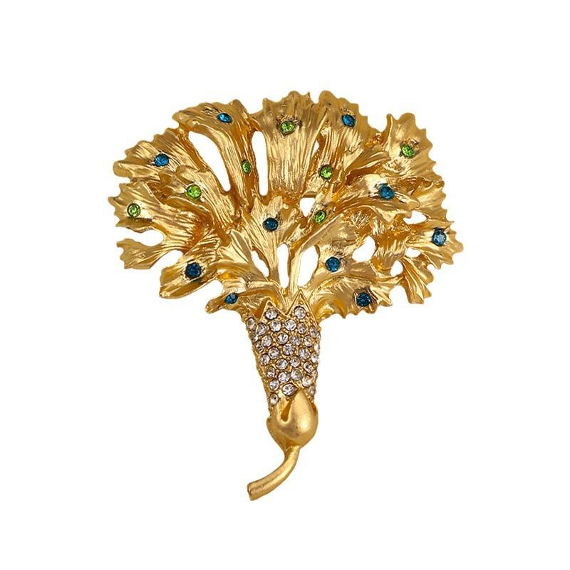 Medieval Flower Brooch Versatile Diamond Retro Bouquet Brooch With Accessories