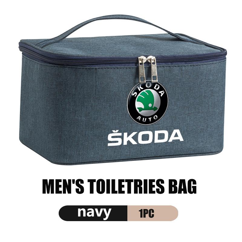 AAFO1 Travel Cosmetic Organizer Toiletry Case Wash Pouch Zipper Storage Bag For Skoda octavia a5 a4 mk1 2 fabia superb rapid mk3 yeti