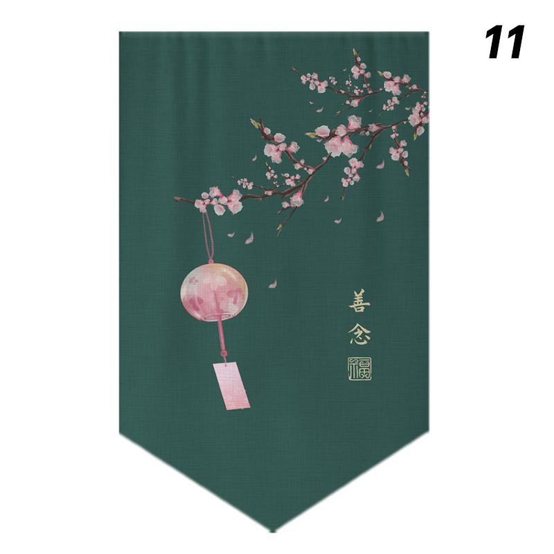 Chinese Style Door Head Half-curtain Noren Izakaya Bistro Bar Restaurant Decor Short Curtains Living RoomKitchen Porch Partition