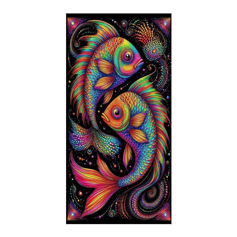 Abstract Color Fish Large Size Diamond Painting New Collection Sea Animals Diy Full Square Round Drill Rhinestone Embroidery Mosaic Cross Stitch Kits