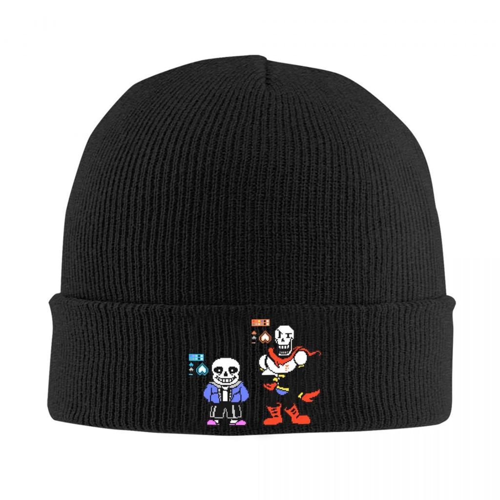 Undertale Sans Und Papyrus Warme Strickmütze Winter Strickmütze Beanie Mütze Skullies Beanies Hip Hop Mützen für Unisex