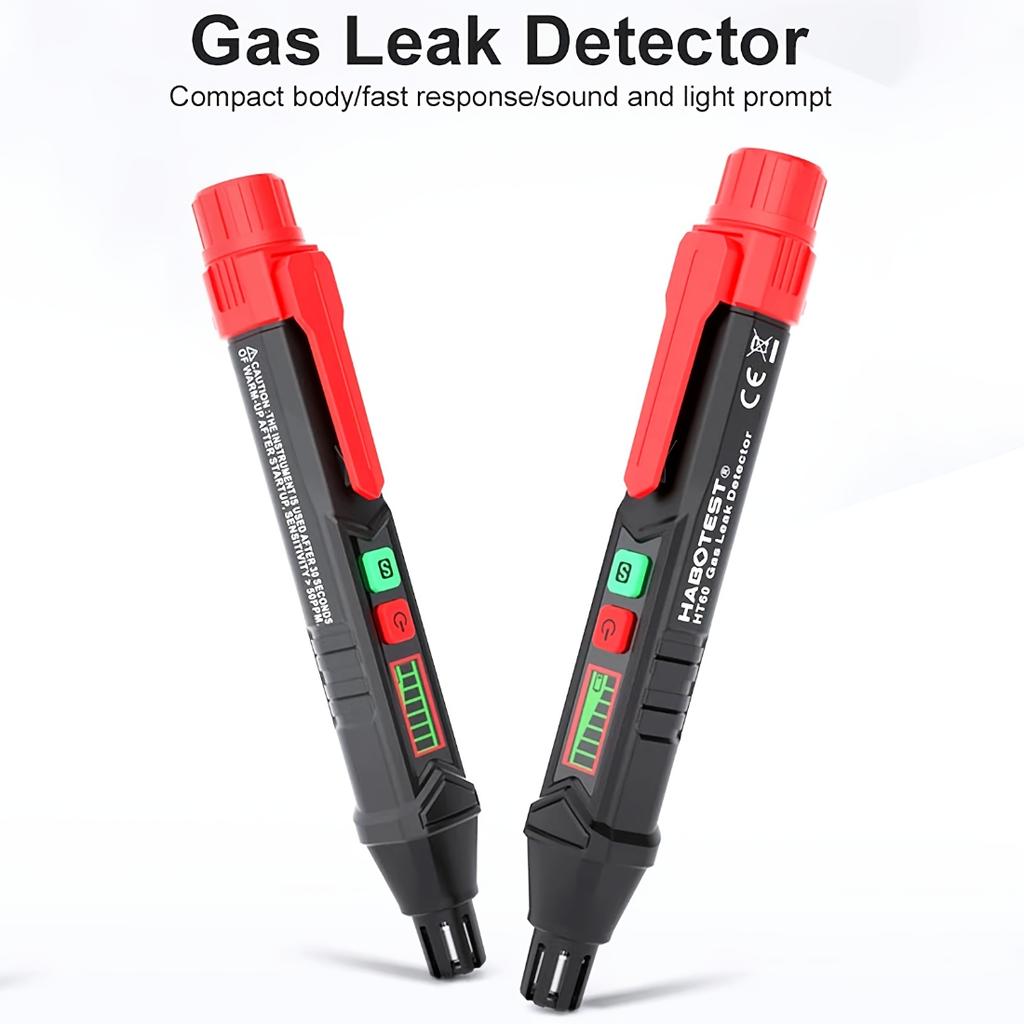 HT59 HT60 Combustible Gas Leak Detector With Audible And Visual Alarm For All Flammable Gas Monitoring