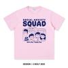 Damen Social Anxiety Squad Bedrucktes T-Shirt 100% Baumwolle Oversized Relatable Grafik-T-Shirts für Herren Sommeroberteile Stimmung Streetwear