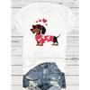 Plus Size Women's T-Shirt Colorful Puppy Print Crew Neck Short Sleeve Summer Casual Comfort Top