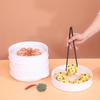 Plastic Steamer Microwave Oven Round Steamer With Lid Cookware Steamer Household Steamed Buns Kitchen Cooking Tools