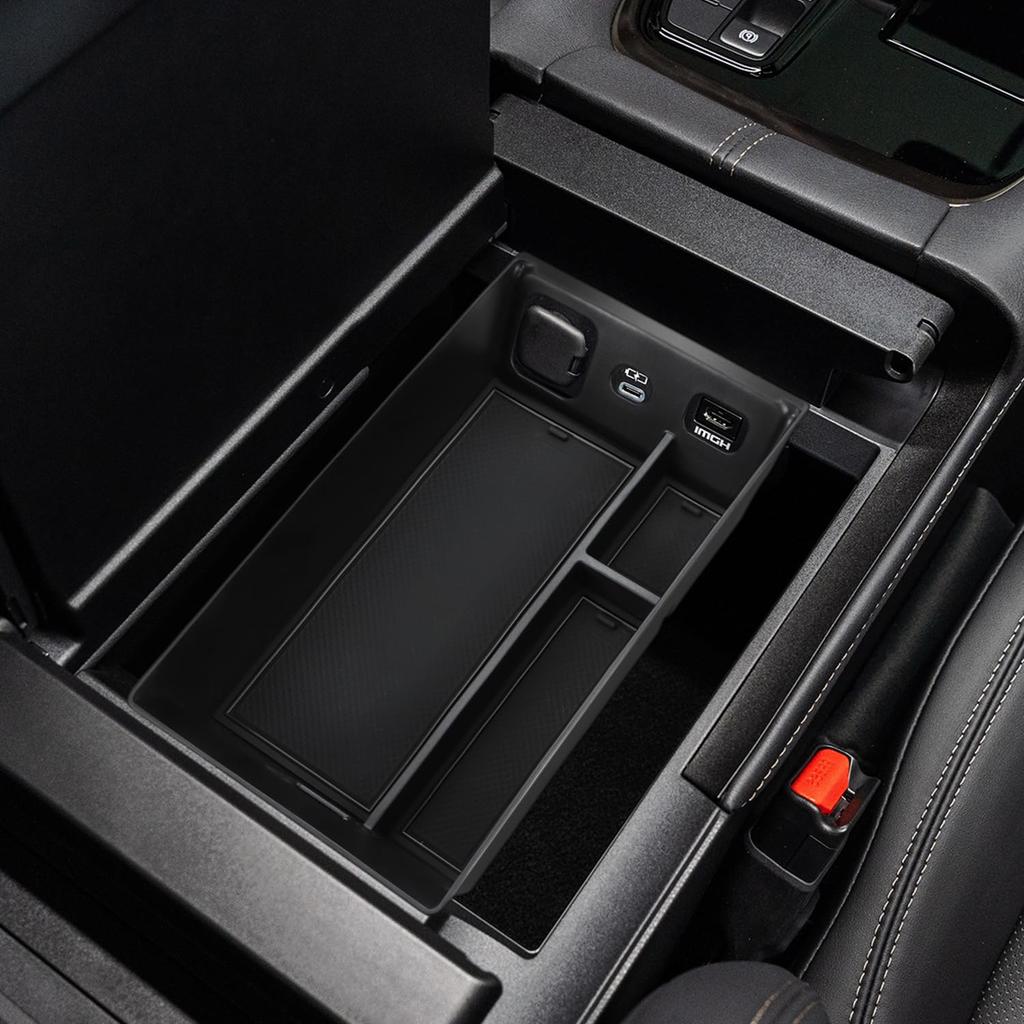 Auovo Toyota Alphard & Vellfire 40 Series Console Box, Console Tray, Center Console Accessories, Accessory Case, ABS Material (Black)