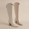 Long Tube Boots For Women  New European And American Style High-Heeled Back High Tube Plus Size Knight Boots For Women