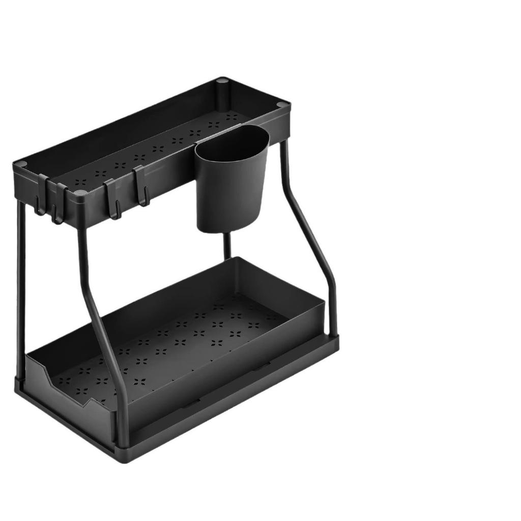 Under Sink Pull-Out Shelf Storage Rack for Kitchen and Bathroom Cabinets