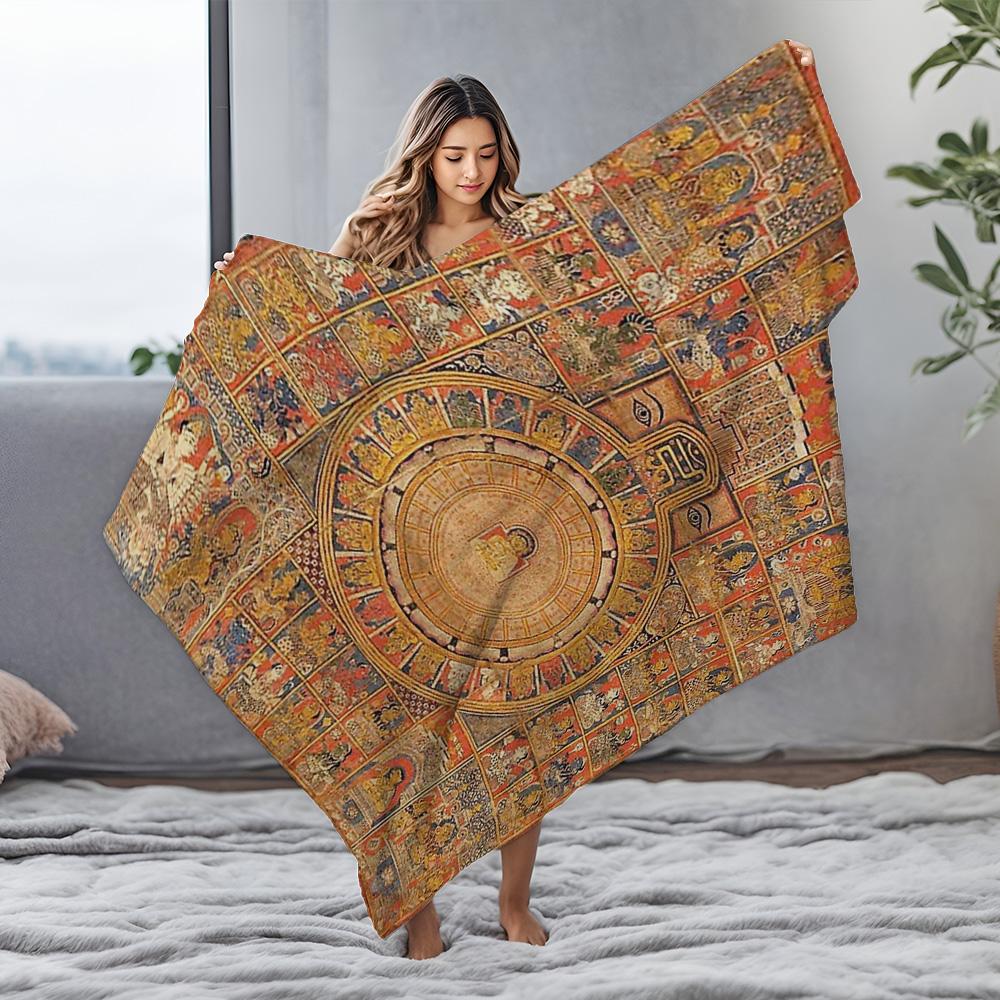 Vintage Ethnic Moroccan Kilim Rug Carpet Throw Blanket Decorative Wall Art Cushion Cover Home Decor