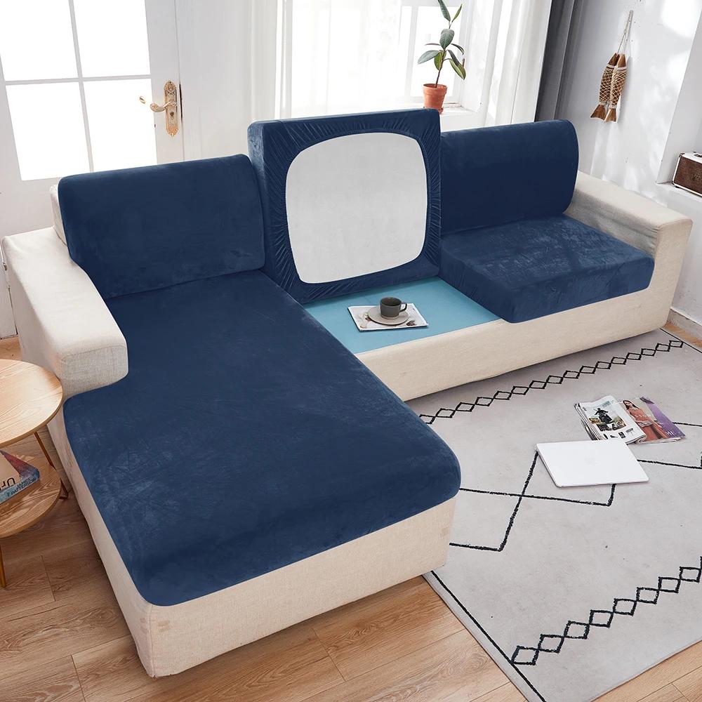 1 buc Husă de pluș pentru canapea, Antiderapantă, Elastică, Husă pentru canapea pentru dormitor, birou, sufragerie, decor pentru casă, Husă pentru canapea, Protector pentru mobilă