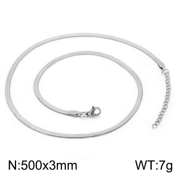 Trendy Minimalist Stainless Steel Snake Chain Necklace & Bracelet Set