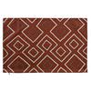 Cushion Cover - Terracotta - 60 X 40 Cm - Geometric Pattern - Natural Cotton
