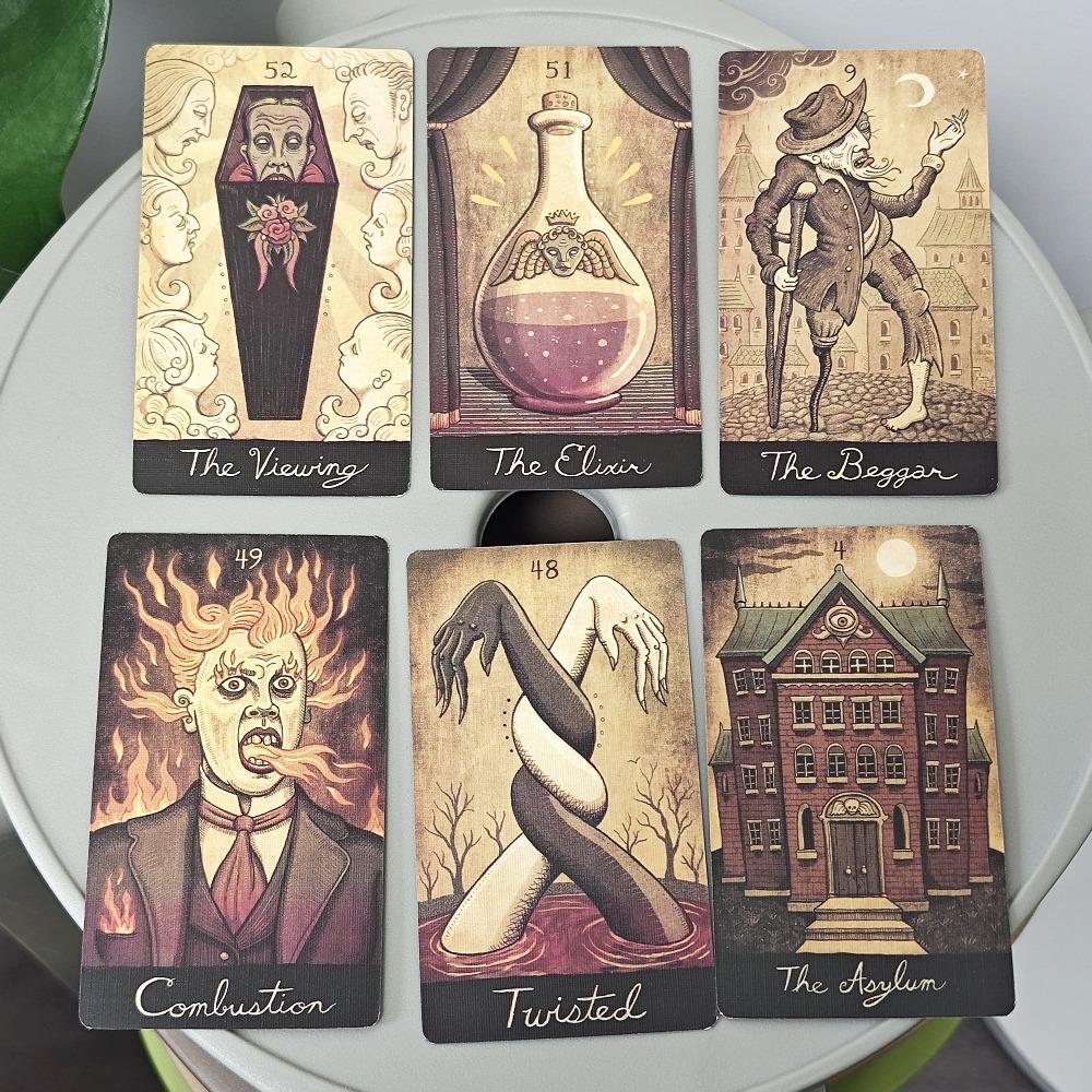 10,5*6 cm Porzuć talię wyroczni opartą na koszmarach z pamiętników snów Patricka Valenzy 52 przerażające karty wyroczni