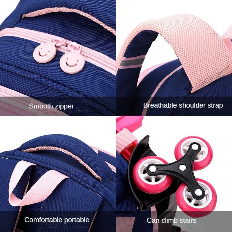 Rucsac cu role pentru școală Rucsac trolley ușor Rucsac pentru școala primară ZRY3163