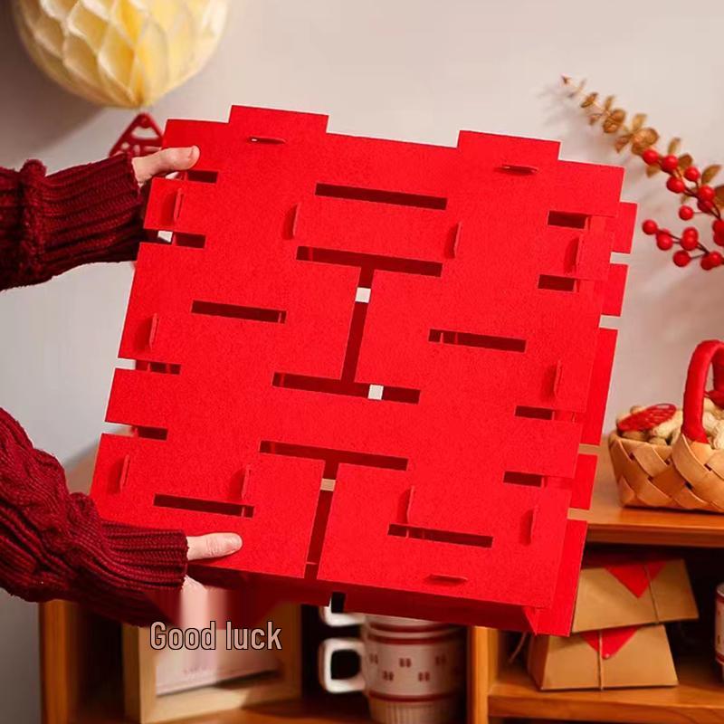 Red Double Happiness Lanterns for Wedding Room and Courtyard Décor