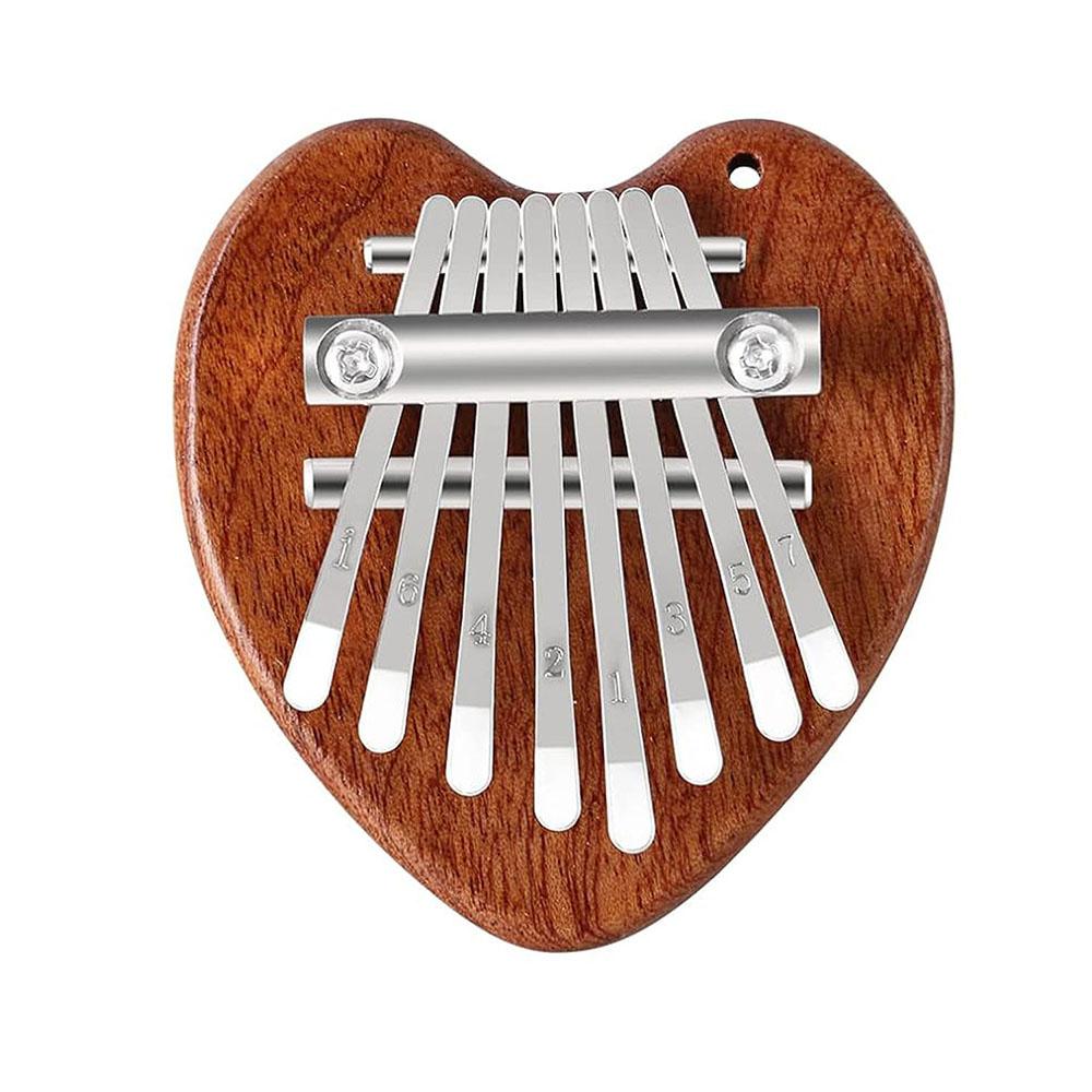 Portable Solid Wood 8 Key Mini Kalimba exquisite Finger Thumb Piano Musical good accessory Pendant Christmas Gift