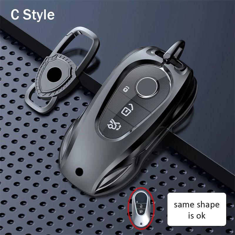 

New Fashion Ziny Alloy Car Key Case Cover for Mercedes Benz A B C E S Class W204 W205 W210 W212 W213 W176 W463 GLC GLB GLE AMG