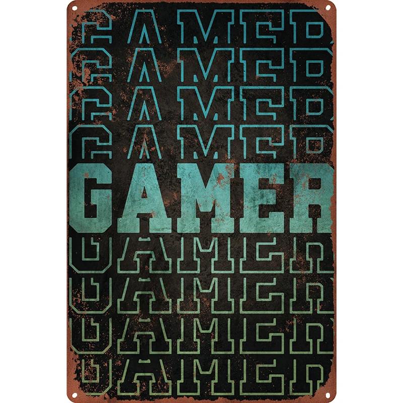 

1pc Classic Video Game Quotes Metal Sign 20x30cm 787x1181in Retro Gamer Decor for Any Setting 20x30cm