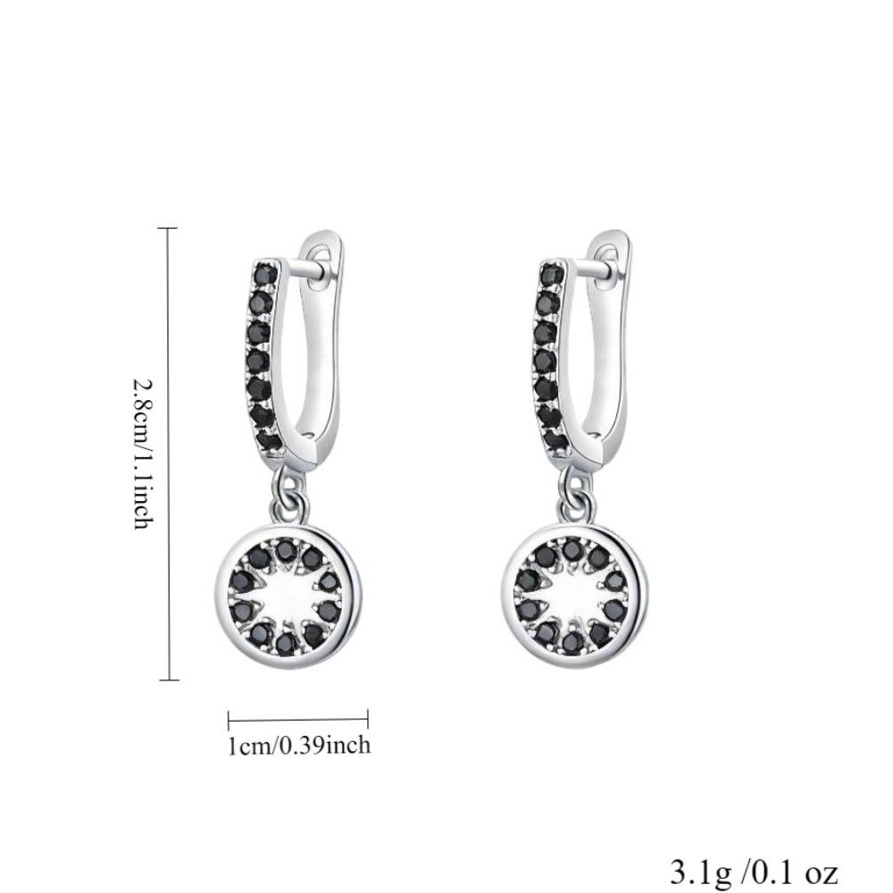 Black Awn Black Exquisite Drop Earrings for Women