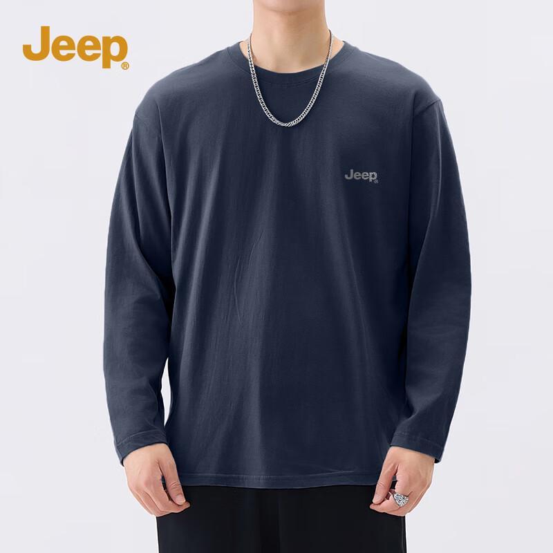 JEEP Men's Pure Cotton Long-Sleeve T-Shirt
