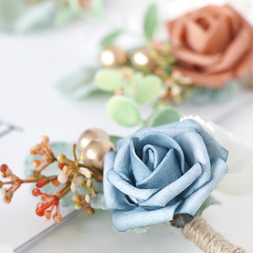 Artificial Corsage Simulation Flowers Wedding Supplies For Grooms Bridal Groomsmen Bridesmaids
