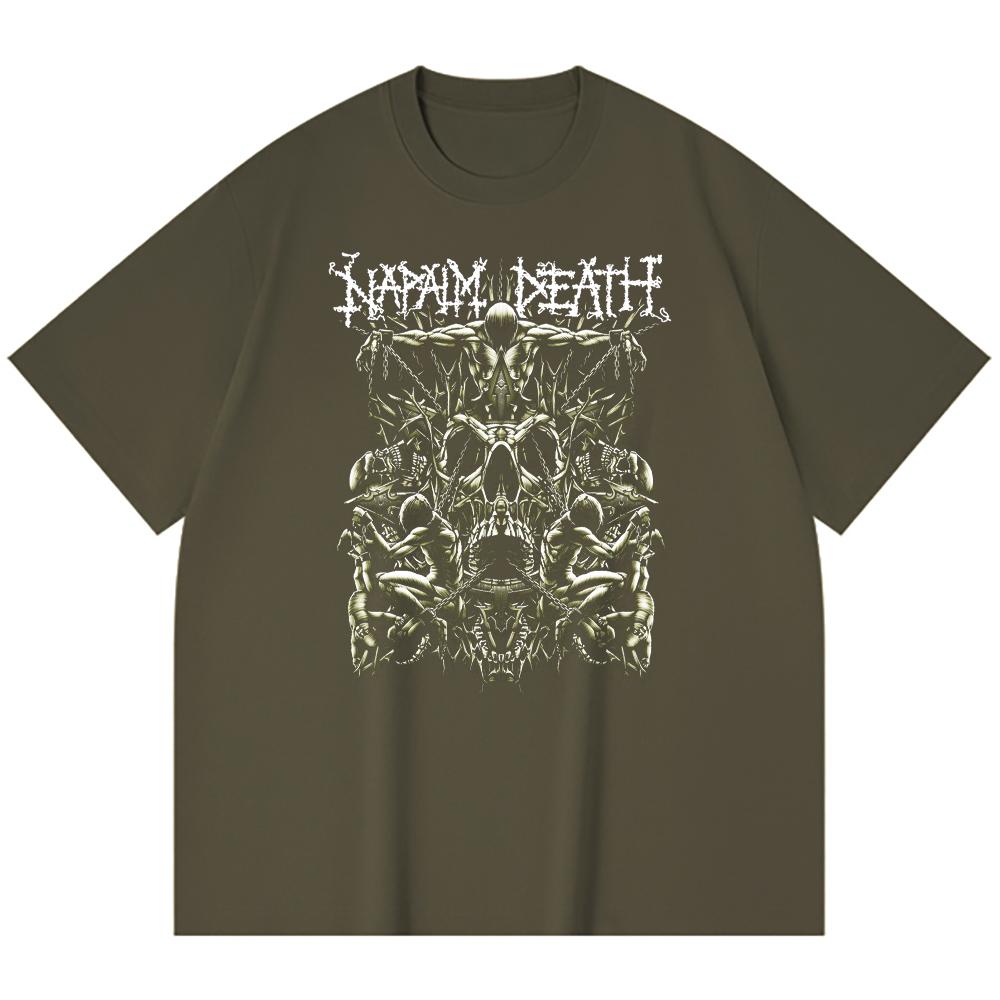 230 g/m² 100% Bavlna T-shirt Heavy Metal Rocková Kapela Tisk Populární Hudby Unisex Těžký Bavlněný T-shirt