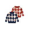 Boys' Round Neck Sweater, Autumn and Winter Kidsren's Diamond Knit Knitwear, Long-Sleeved Bear Bottoming Shirt for Kidsren, Kidsren's Clothing
