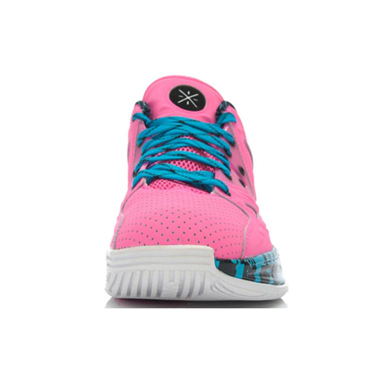 Li Ning WOW 2 Return, Flamingo Non slip Lightweight Low top Basketball Shoes Men's Pink Blue Black ABAJ003-14
