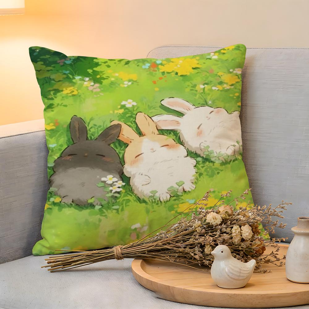 Cushion Cover  Linen  SkinFriendly Soft Decorative Case For Sofa Home Decor Cartoon Drawing Animal Pillow cover