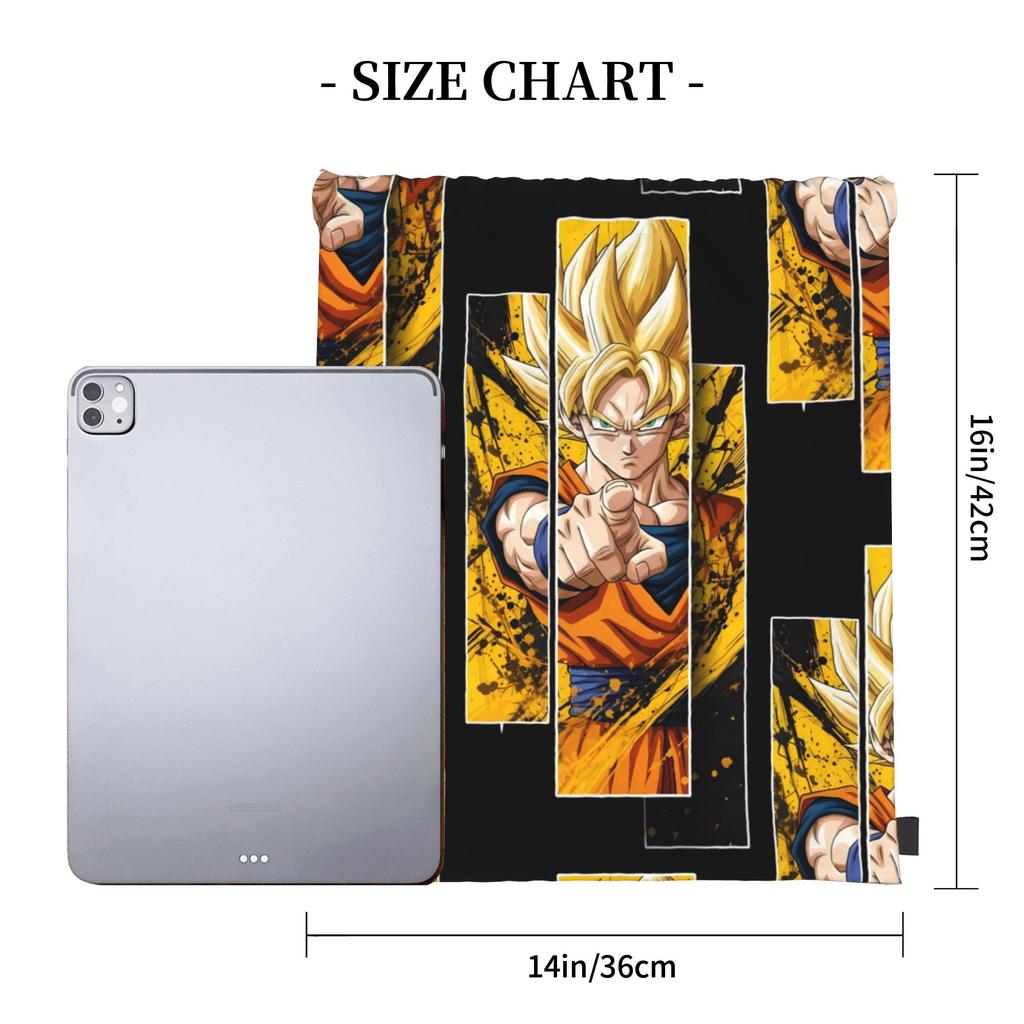 Custom DBZ Dragons Goku Ball Drawstring Bag Men Women Lightweight Warrior Sports Gym Storage Backpack