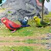 Simulation Parrot Figurine Bird Animal Sculpture for Micro Landscape DIY Landscaping Bath Toys Party Favors Cake Toppers