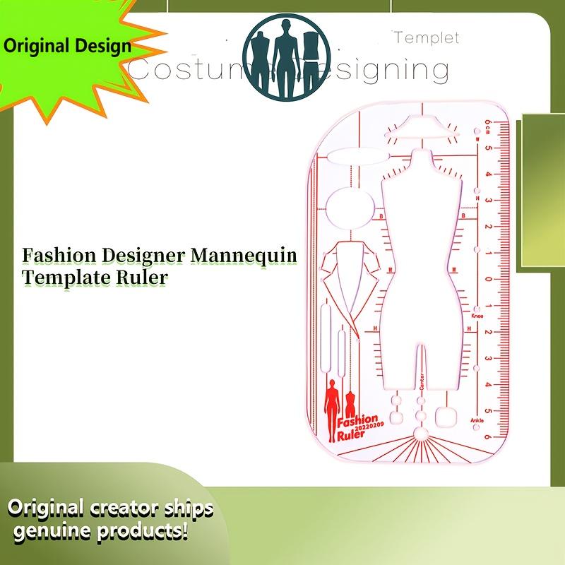 Plantilla de Regla Maniquí Patrón de Diseño de Moda