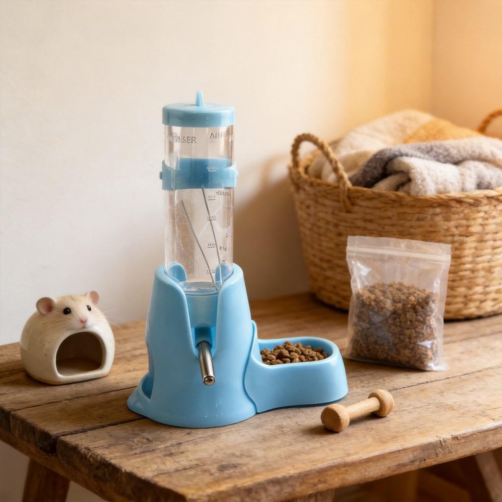 Hamster Water Bottle With Steel Ball Valve Leakproof Drinking Dispenser For Small Pets