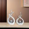 2x Abstract Art Sculpture,Shelf Decorations Modern Decorative Home Decor Accents for Dining Room Kitchen Office Mantelpiece Gift