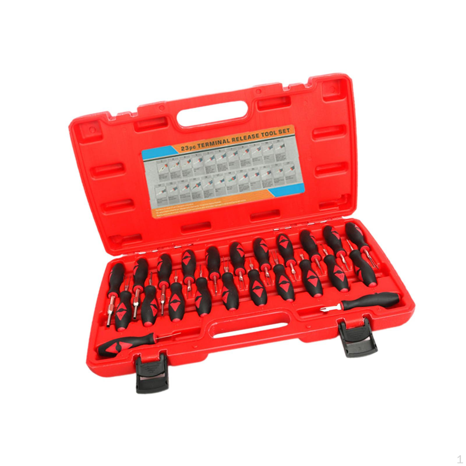 

Набор инструментов для снятия клемм, универсальный экстрактор проводов, инструменты для депиннинга красный