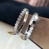 925 Silver Vintage Geometric Shape Zircon Rings For Women Gift Match Daily Party High Quality Fine Jewelry Accessories