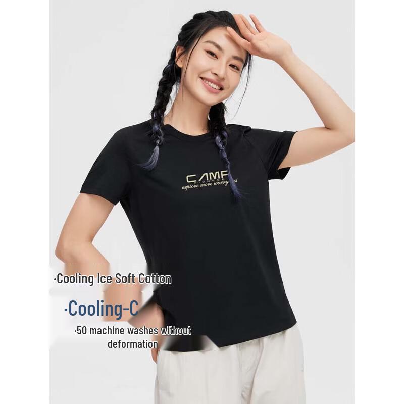 

Pioneer Camp Women s Letter Print Round Neck T-shirt M