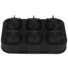 6 Grid Ice Ball Maker Black Reusable Ice Ball Mold for Beer Cocktail Wine Beverage