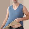 Pánské vestové topy s výstřihem do V bez rukávů Teplotní zamykání Bezešvý design Oboustranný kartáčovaný řemeslný pulovr