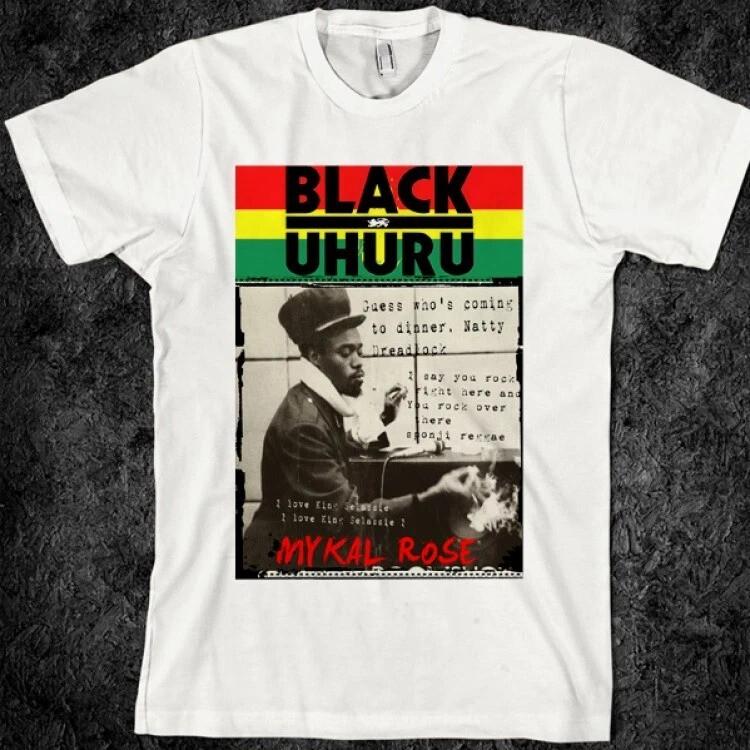 

Коллекция Black Uhuru Подарок для фанатов до 5XL Белый Ремейк BL1405 Унисекс Футболка XXL