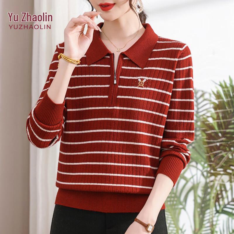 YUZHAOLIN Men s Striped Lapel Pullover Shirt 3XL